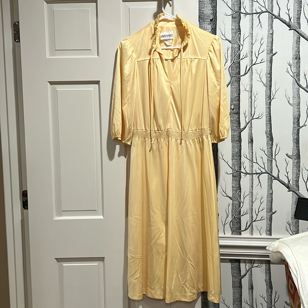 CHIPPER CALIFORNIA VINTAGE YELLOW DRESS-SIZE MEDIUM